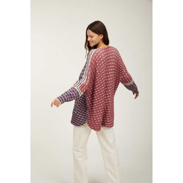 Giaccone oversize con stampa Cinture