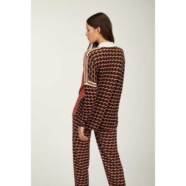 Polo sweater with Cinture print