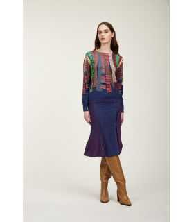 Maglia girocollo con stampa Cravatte double use