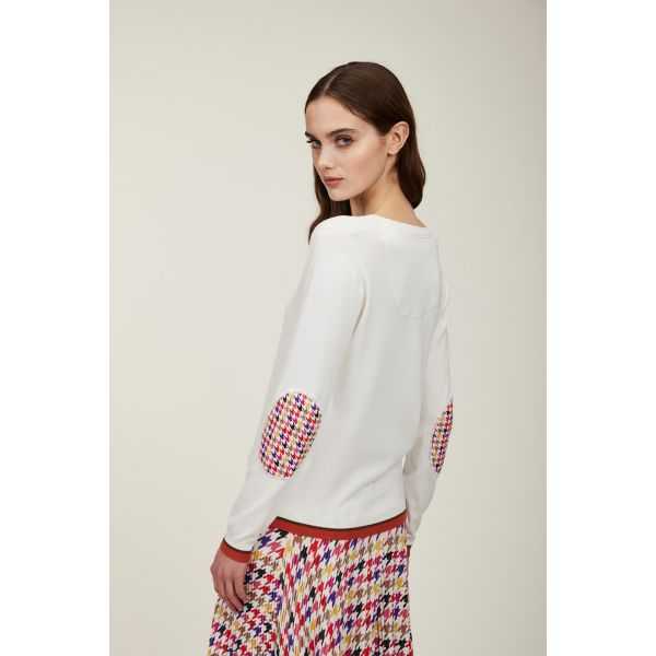 Maglia girocollo con patch