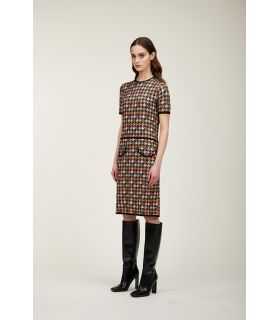 Dress with short sleeves and Pop print