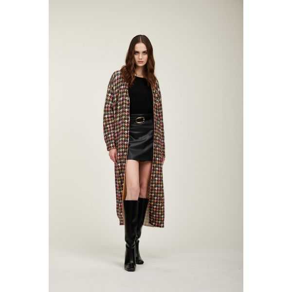 Cappotto oversize con stampa Pop