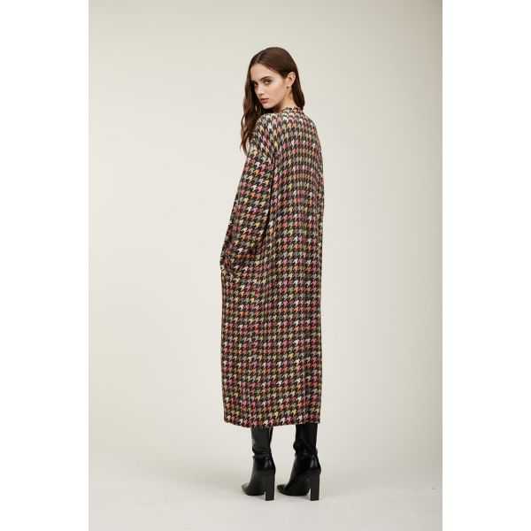 Cappotto oversize con stampa Pop