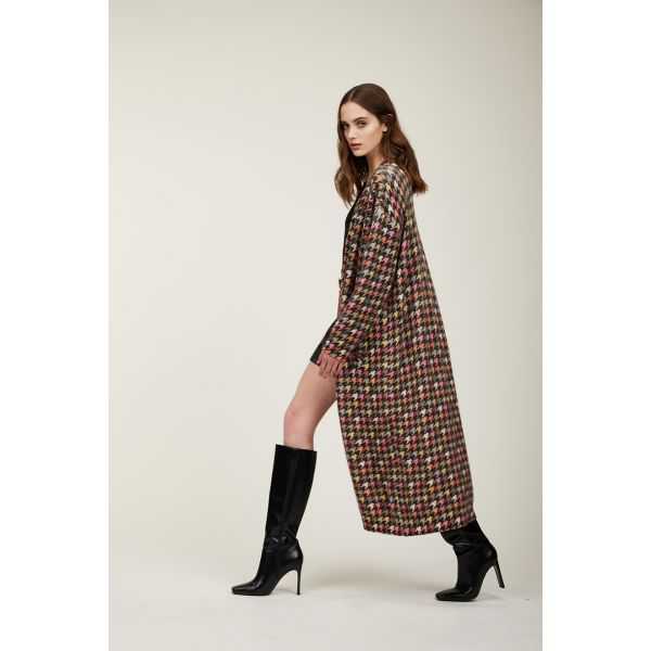 Cappotto oversize con stampa Pop