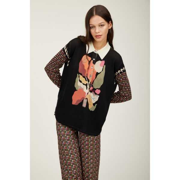 Maglia polo con stampa Pop