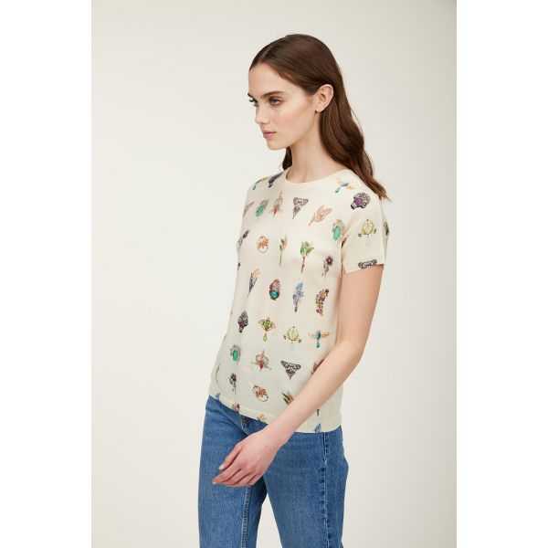 Twin set with Bijoux print
