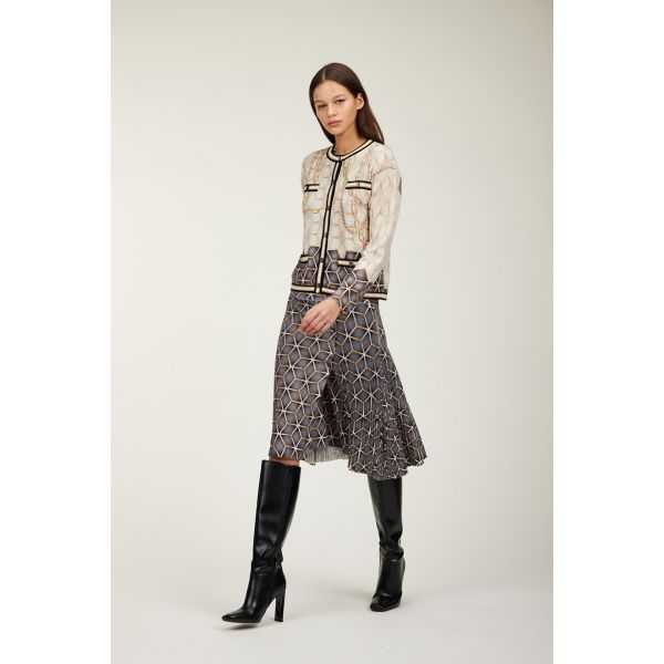 Giacca chanel con stampa Gold