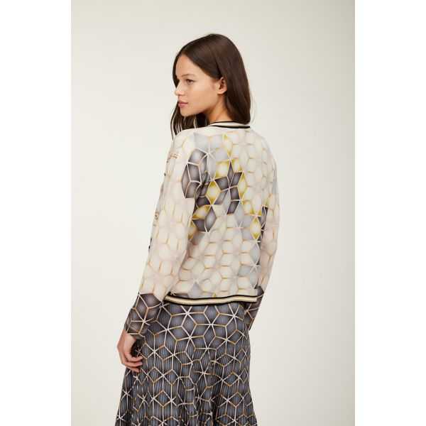 Giacca chanel con stampa Gold