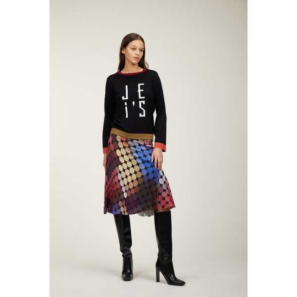 Maglia girocollo Jei's con bordi multicolor double use
