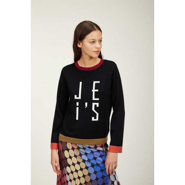Maglia girocollo Jei's con bordi multicolor double use