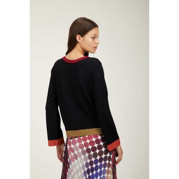 Maglia girocollo Jei's con bordi multicolor double use