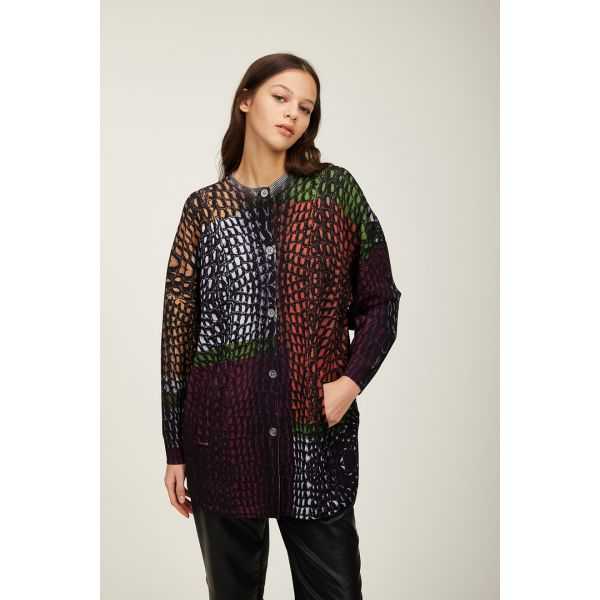 Giaccone oversize con stampa Cocco patch