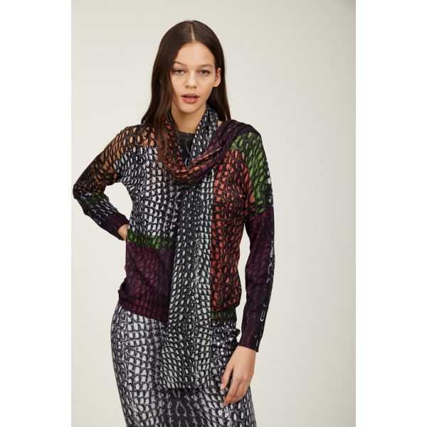 Sciarpa con stampa Cocco patch