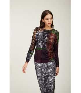 Crewneck sweater with Cocco patch print double use