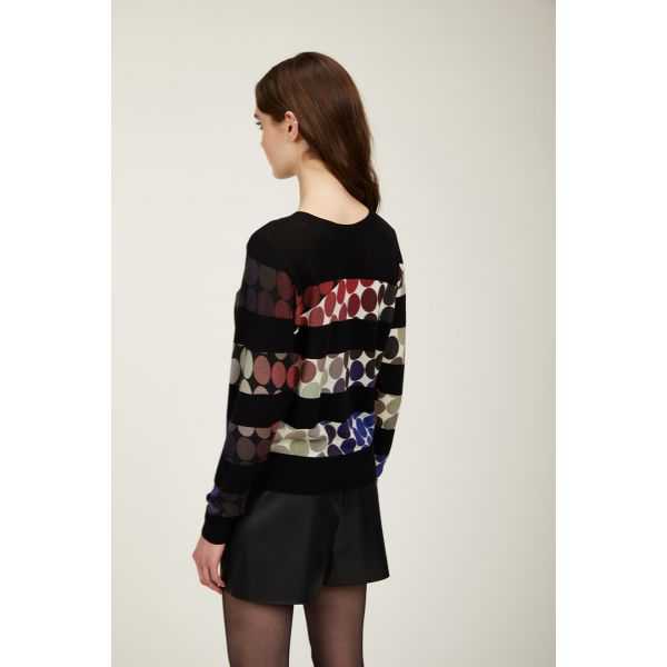 Maglia girocollo con stampa Dots