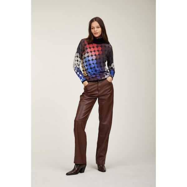 maglia collo alto con stampa Dots
