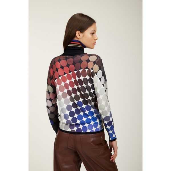 maglia collo alto con stampa Dots