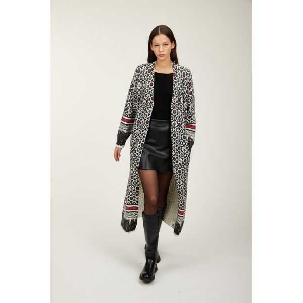Cappotto oversize con stampa Batik