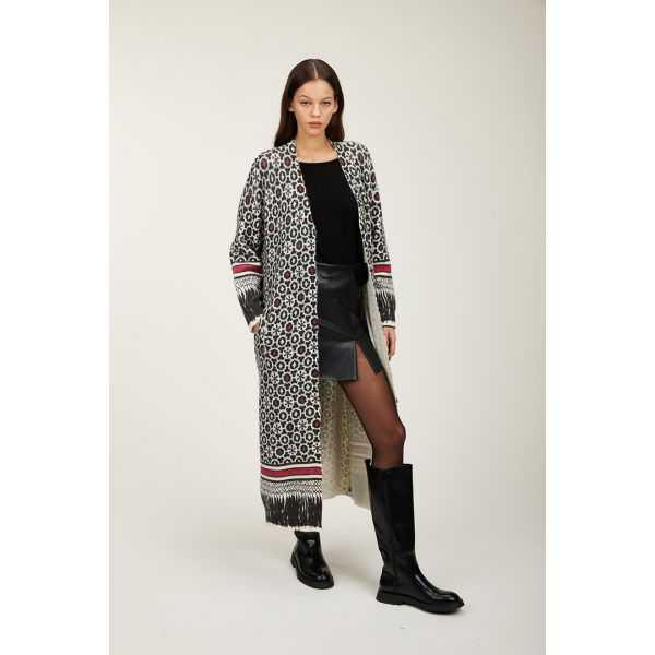 Cappotto oversize con stampa Batik