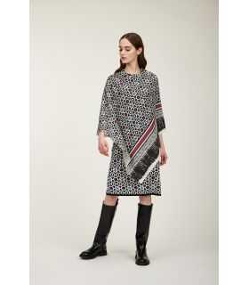 Poncho con stampa Batik double use
