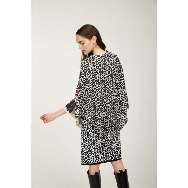 Poncho con stampa Batik double use