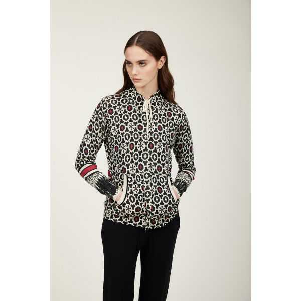 Giubbotto zip stampa Batik