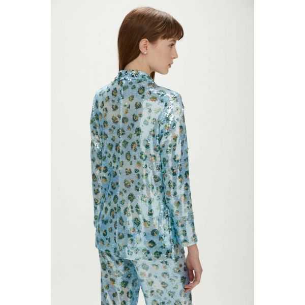 Sequins blazer with Animalier print