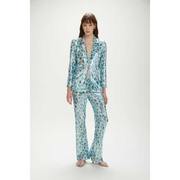 Sequins blazer with Animalier print