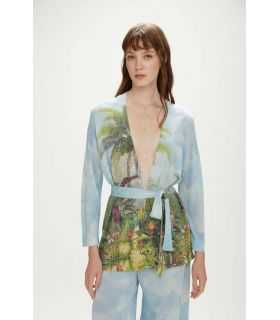 Kimono jacket with Jungle print