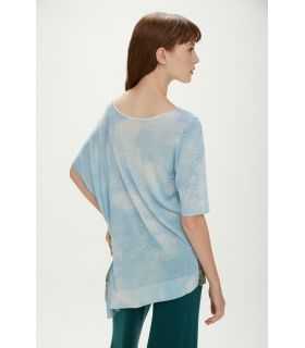 Maglia asimmetrica over stampa Giungla, double use