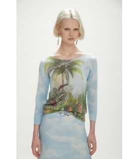 Light jumper with Jungle print double use