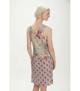 Pleated dress with Hearts print double use