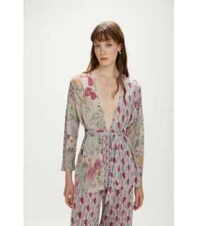 Kimono jacket with Hearts print