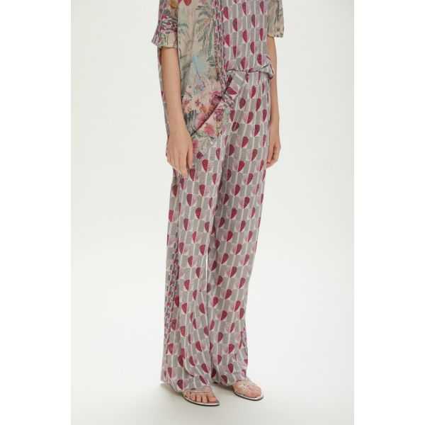 Pantaloni ampi stampa Hearts