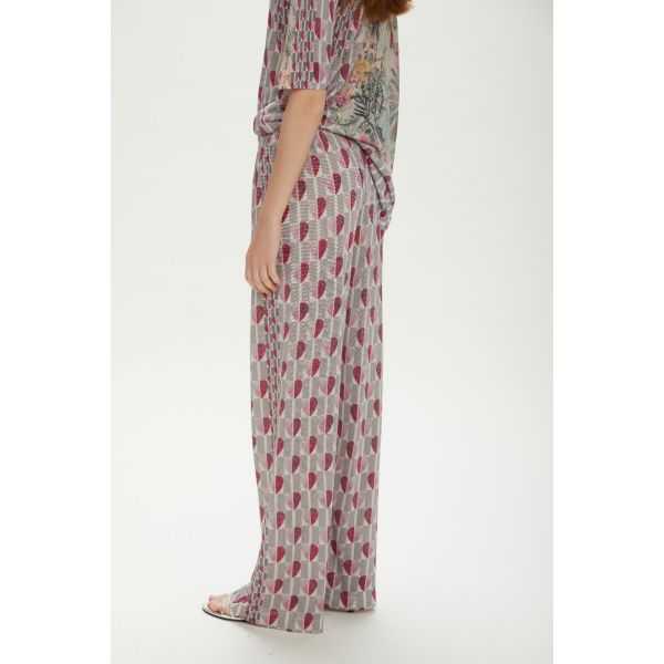 Pantaloni ampi stampa Hearts