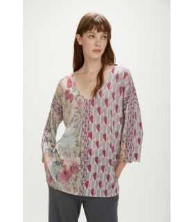 Oversized sweater with Hearts print double use