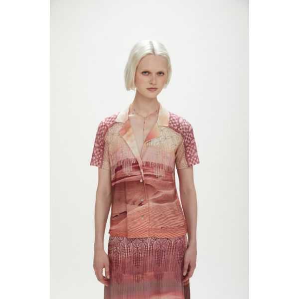 Short sleeve shirt with Desert print