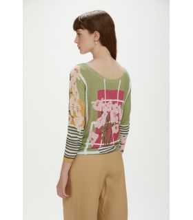 Light jumper poitelle with print double-use