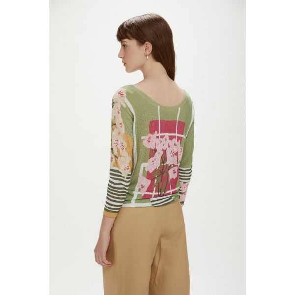Light jumper poitelle with print double-use