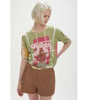 Printed oversized t-shirt double use