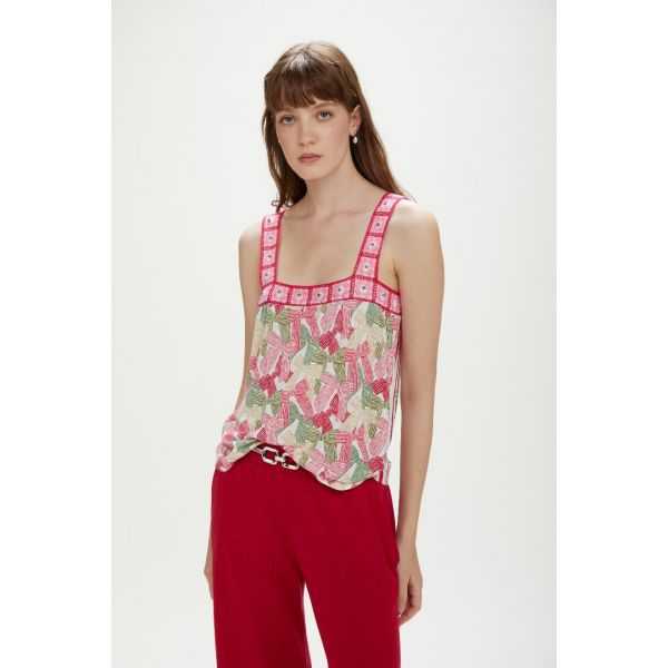 Printed tank top double use