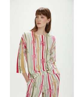 Oversized sweater with Ribbon print double use