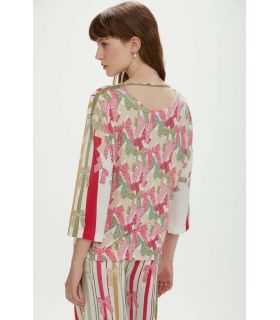 Oversized sweater with Ribbon print double use