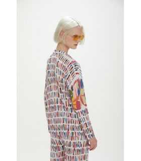 Giacca camicia con stampa Pop