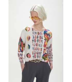 Light pullover with Pop print double use