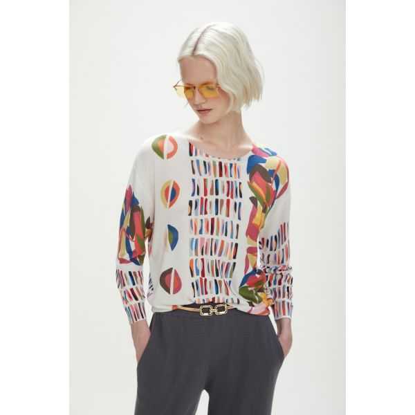 Light pullover with Pop print double use