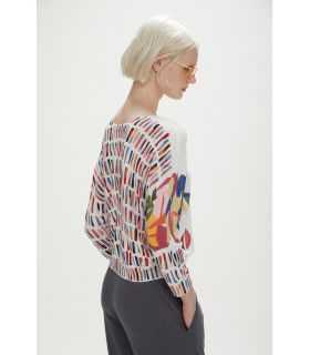 Light pullover with Pop print double use
