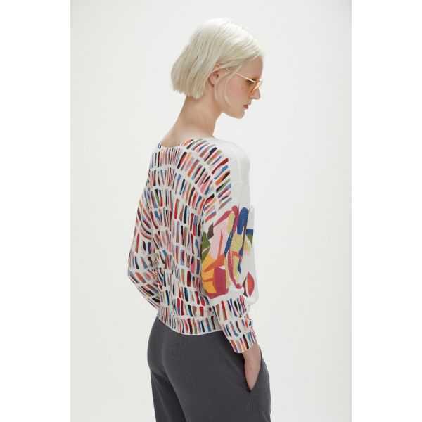 Light pullover with Pop print double use