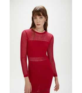 Knitted mesh dress