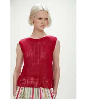 Knitted mesh top